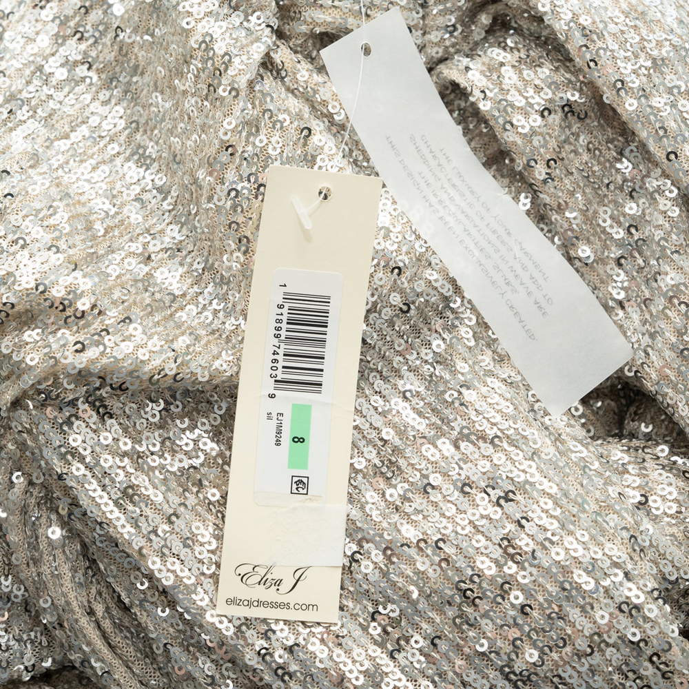 Eliza J -  Long‎ Sleeve Sequin Gown - Picture 8 of 14
